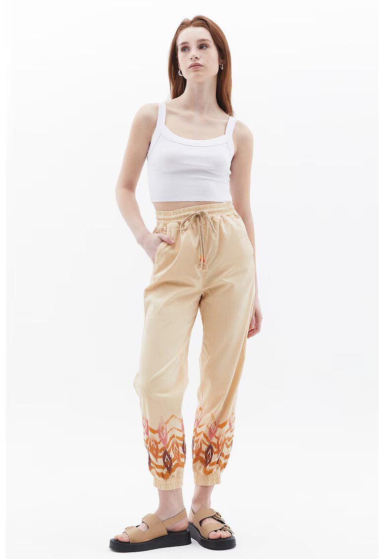 OXXO Pantaloni conici cu snur - Bej