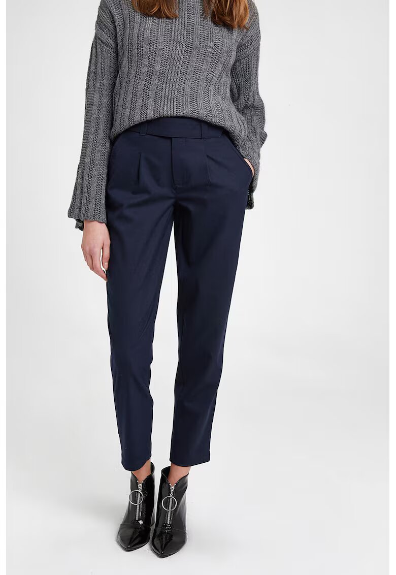 OXXO Pantaloni crop cu croiala conica - Bleumarin