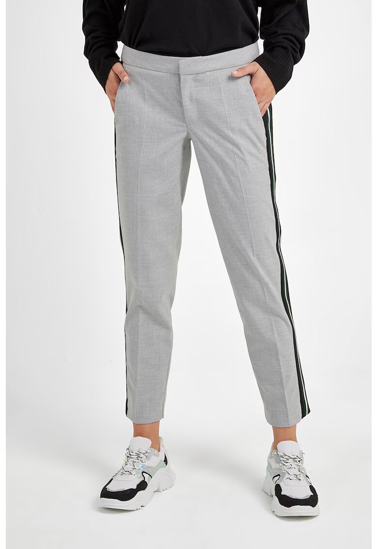 OXXO Pantaloni crop cu croiala conica - Gri deschis