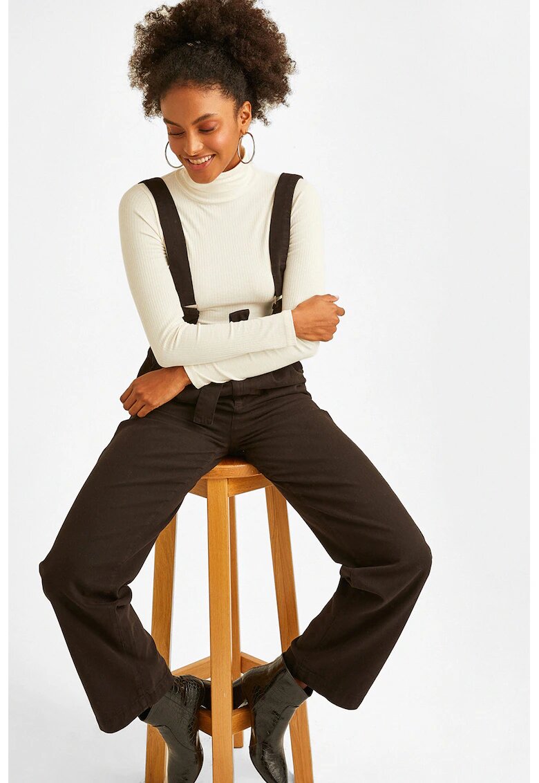 OXXO Pantaloni cu bretele - Negru