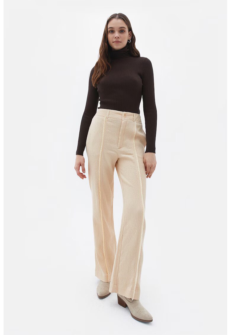 OXXO Pantaloni cu cusaturi accentuate - Bej