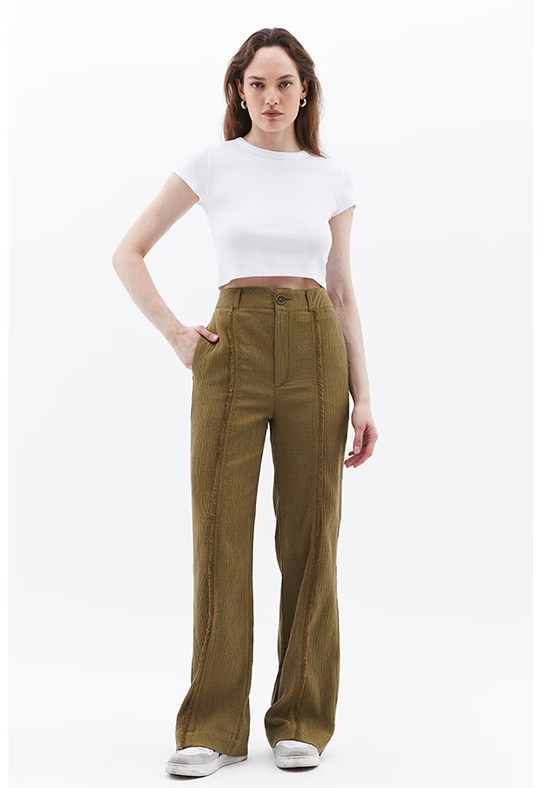 OXXO Pantaloni cu cusaturi accentuate - Kaki