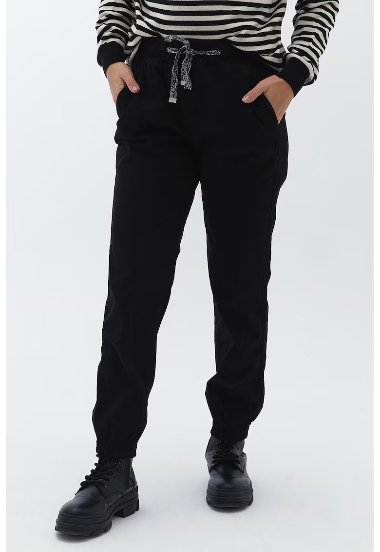OXXO Pantaloni din amestec de lyocell cu snur - Negru