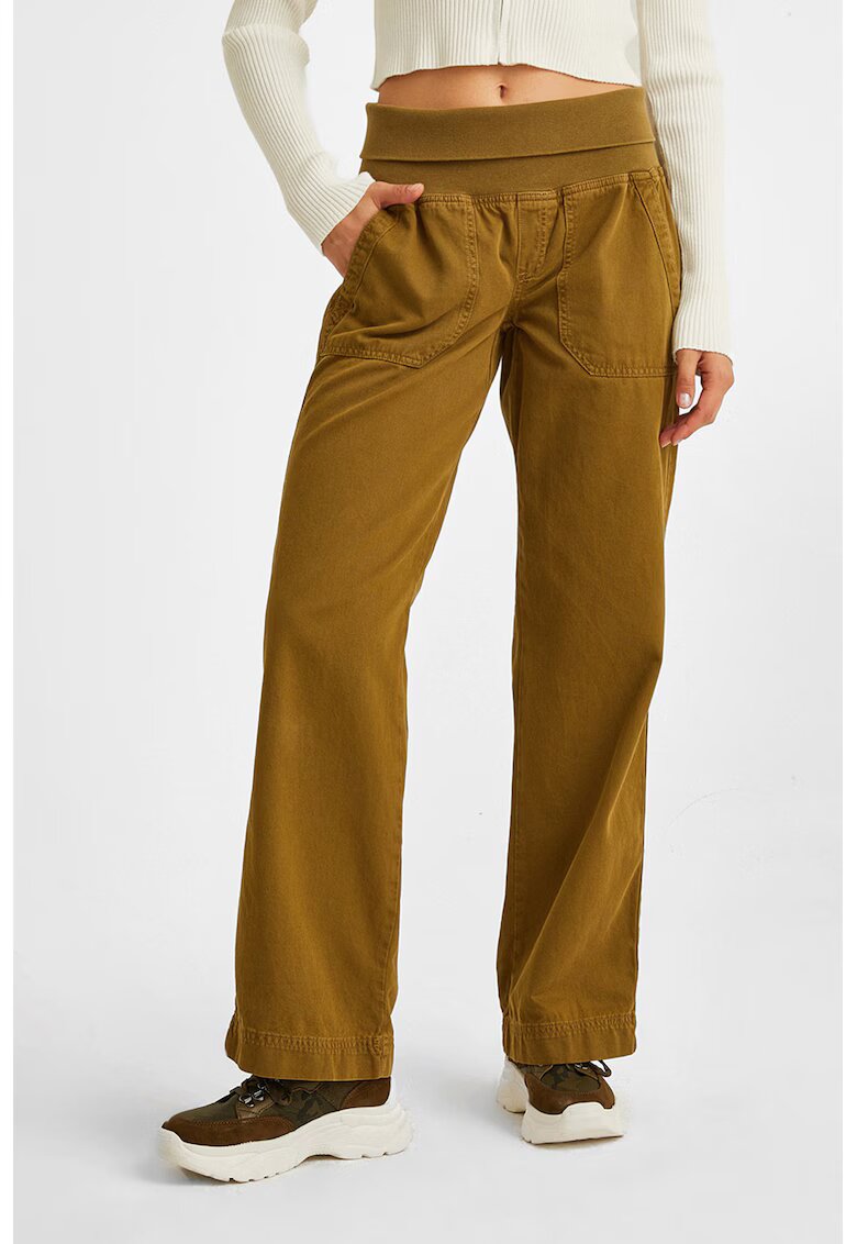 OXXO Pantaloni din bumbac cu croiala dreapta - Caramel