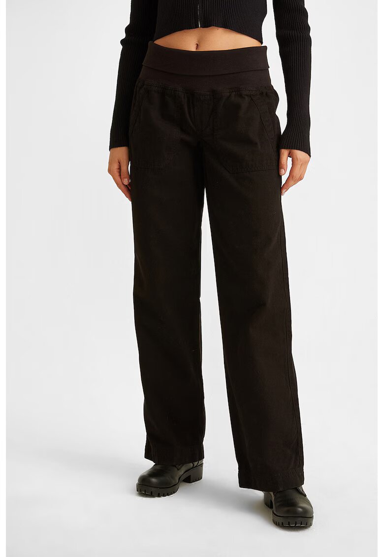 OXXO Pantaloni din bumbac cu croiala dreapta - Negru