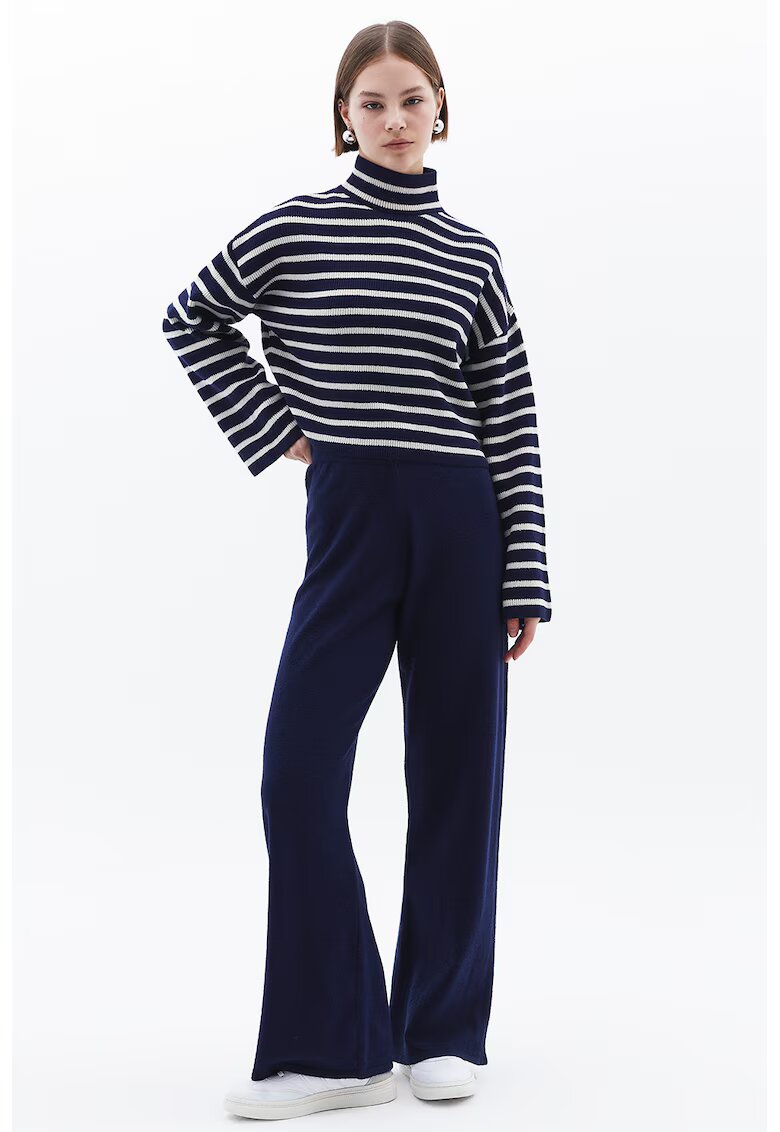 OXXO Pantaloni din tricot cu croiala ampla - Bleumarin
