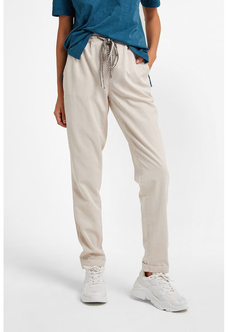 OXXO Pantaloni jogger din bumbac si lyocell - Gri deschis