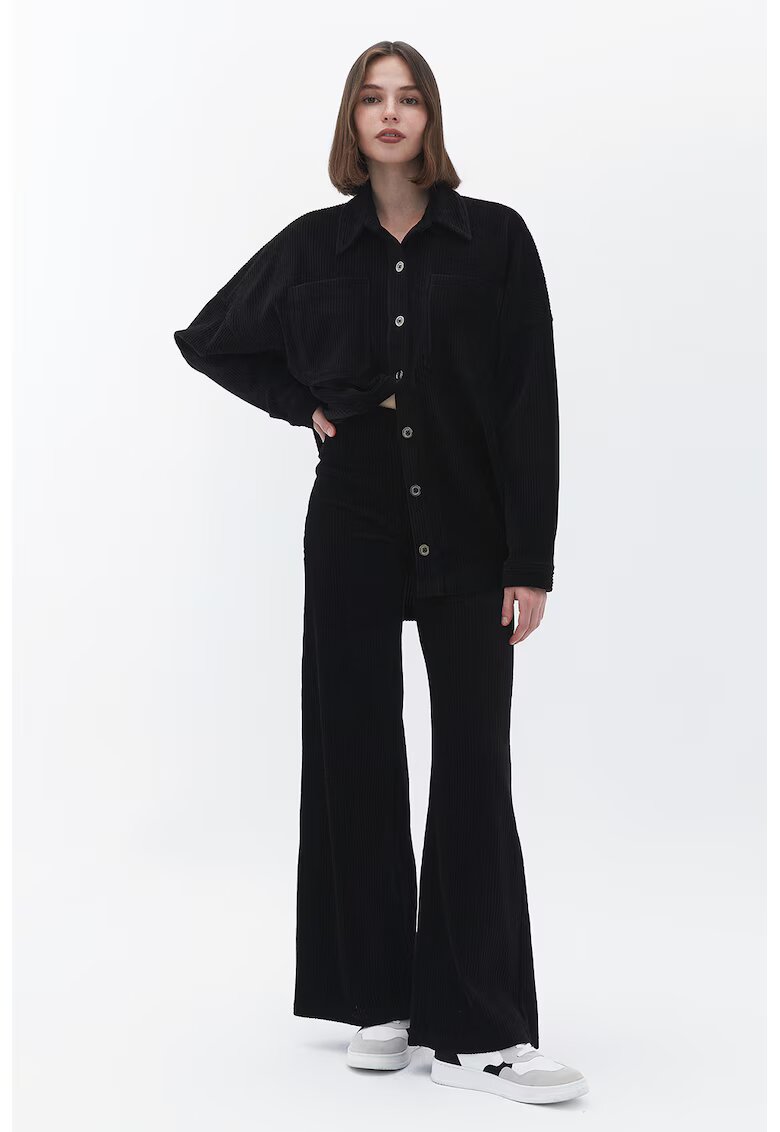 OXXO Pantaloni reiati evazati - Negru