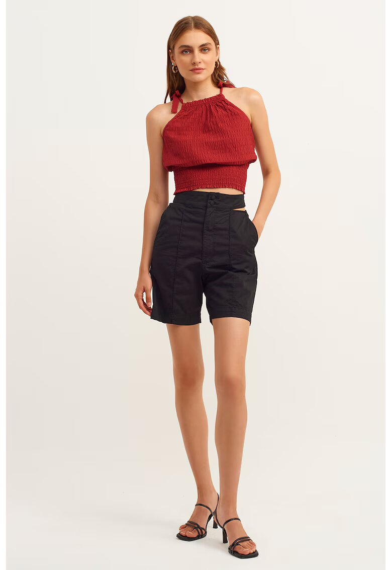 OXXO Pantaloni scurti din amestec de bumbac - Negru