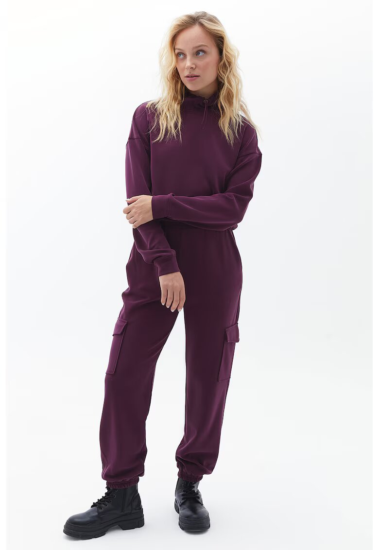 OXXO Pantaloni sport cargo din amestec de modal - Violet