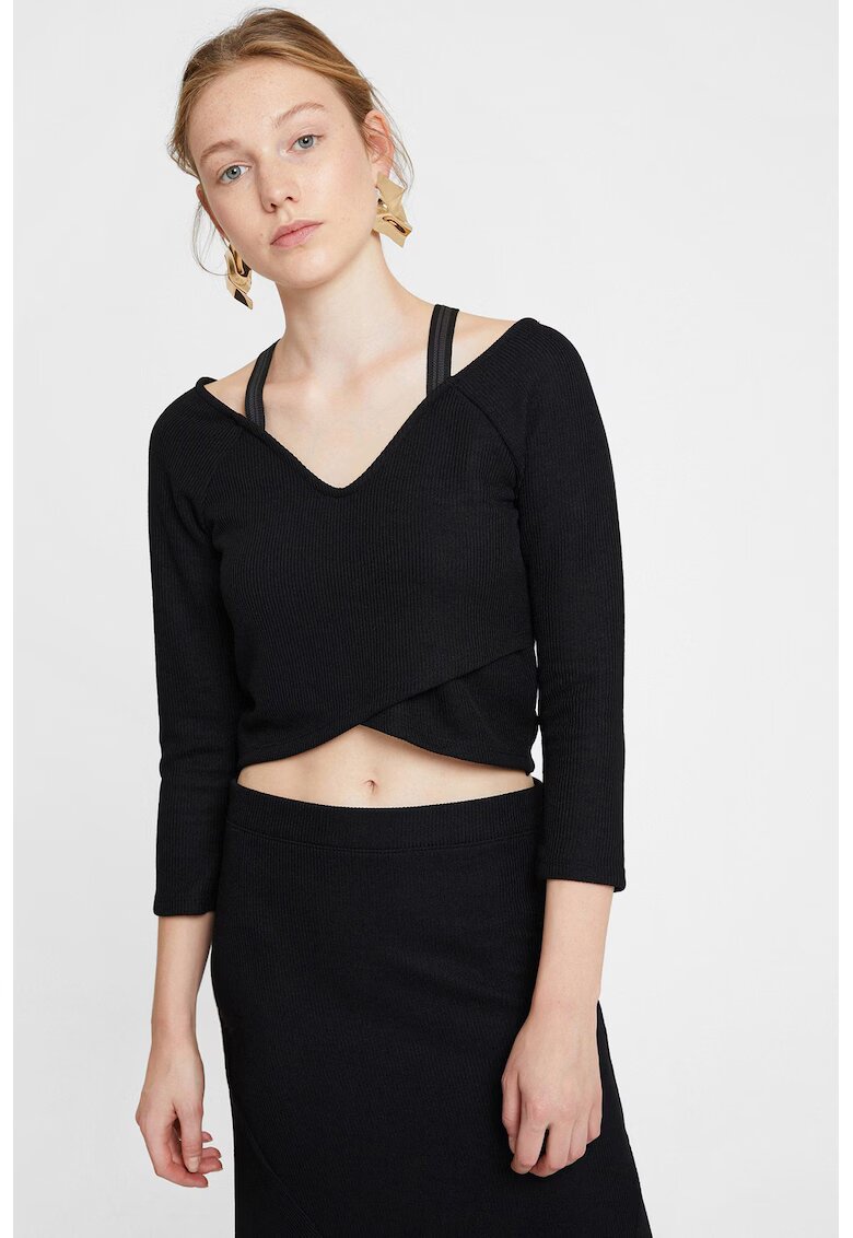 OXXO Pulover crop - Negru