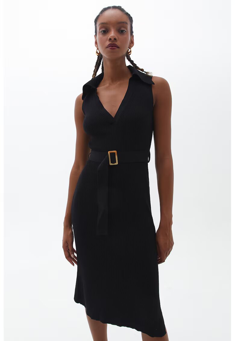 OXXO Rochie midi cu decolteu in V - Negru