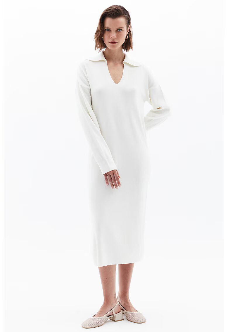 OXXO Rochie-pulover cu decolteu in V - Crem