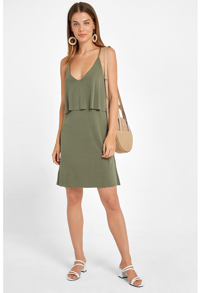 OXXO Rochie uni din amestec de modal - Verde sparanghel