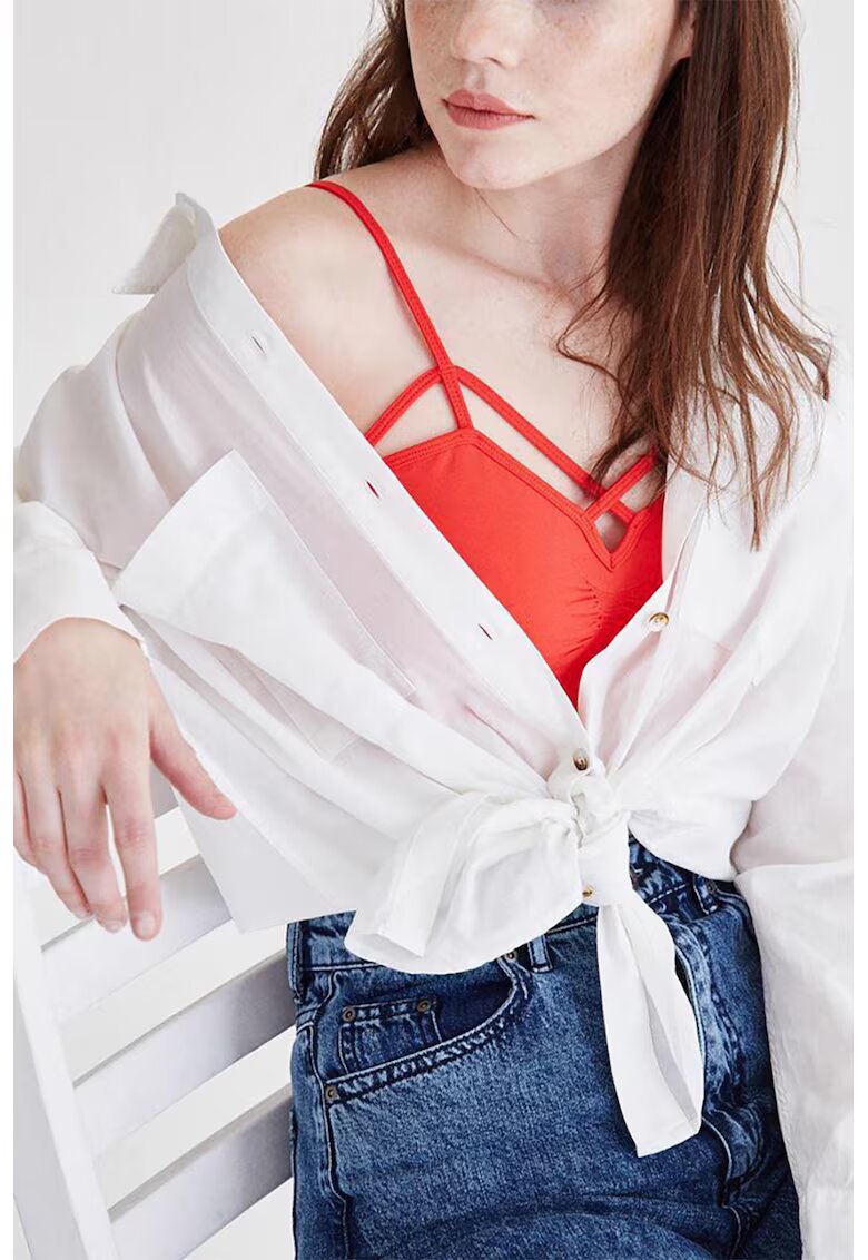 OXXO Top crop uni - Coral