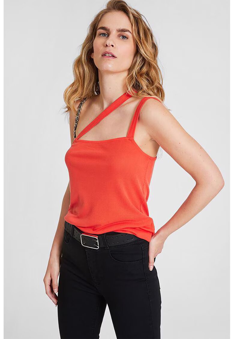 OXXO Top uni de lyocell - Coral