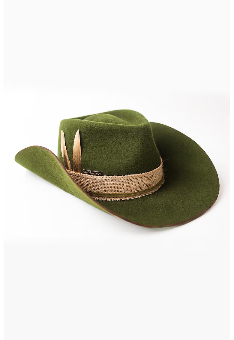 Palaria Dadarlat Palarie western unisex din lana - Auriu/Kaki