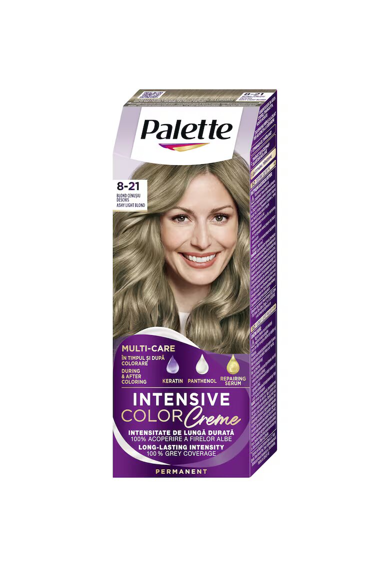 Palette Vopsea de par permanenta Intensive Color Cream - 110 ml - 8-21 - 110 ml