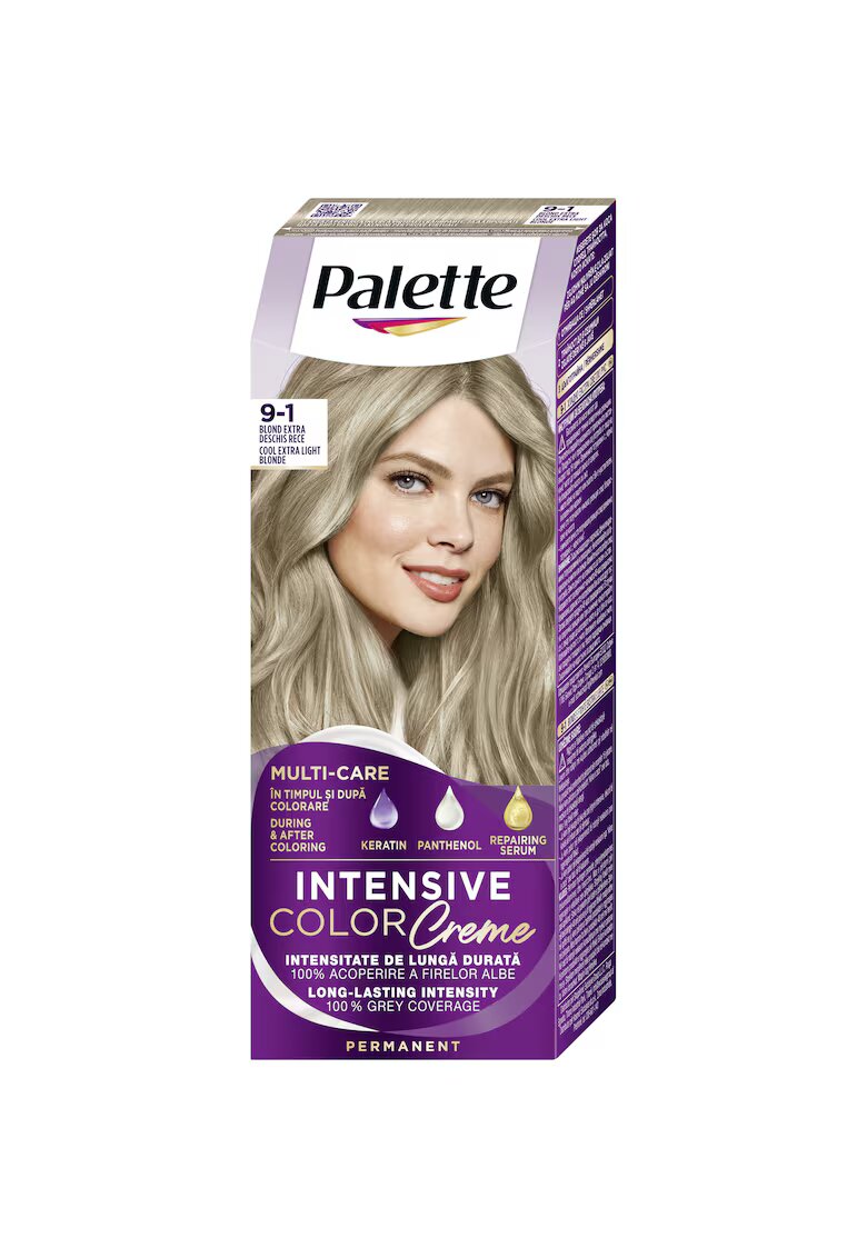 Palette Vopsea de par permanenta Intensive Color Cream - 110 ml - 9-1 - 110 ml