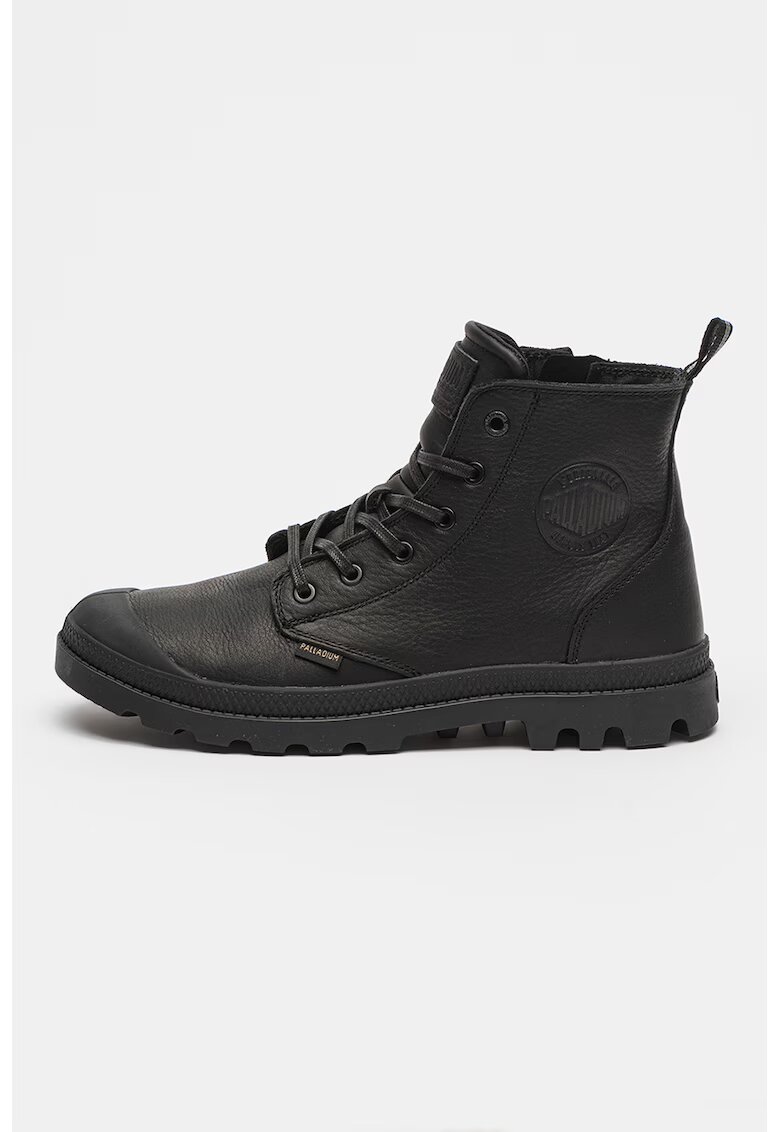 Palladium Bocanci de piele cu fermoar Pampa - Negru