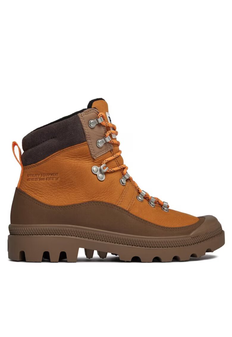 Palladium Ghete dama 303270735 - Sintetic/Cauciuc/Piele naturala/Piele nabuc - Maro