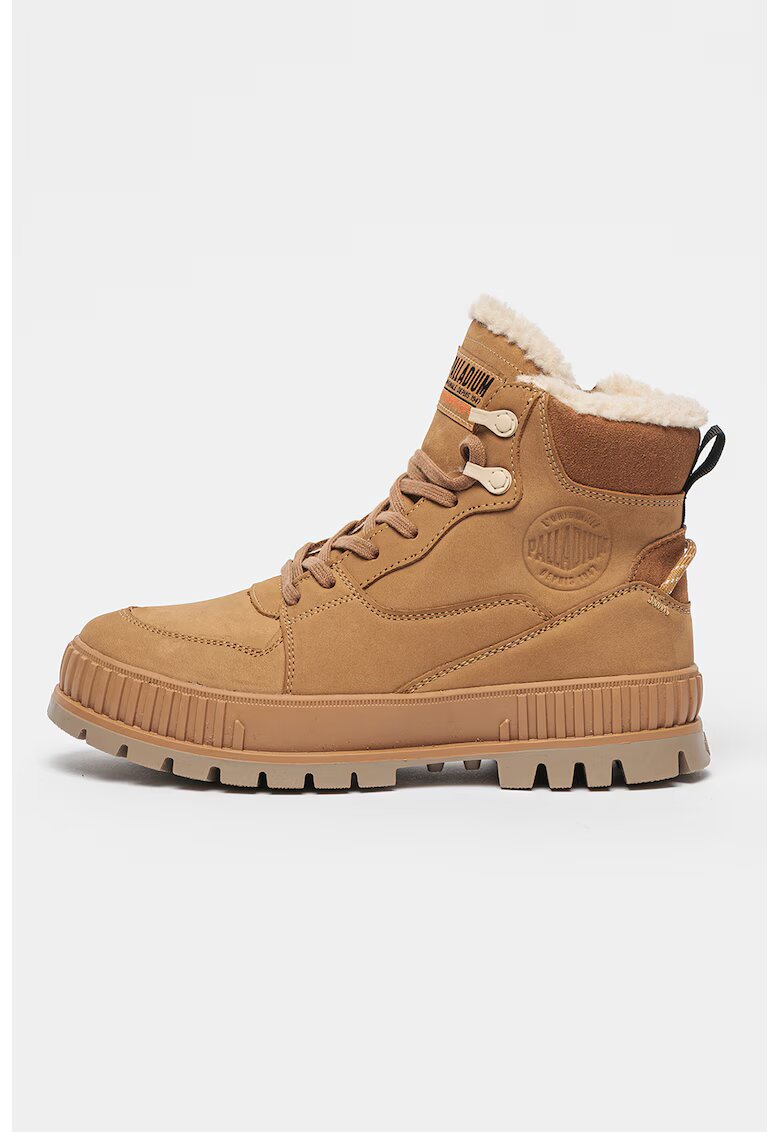 Palladium Ghete de piele Pallashock - Caramel