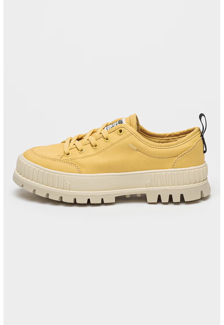 Palladium Pantofi sport low-cut din bumbac organic Pallashock - Galben pai