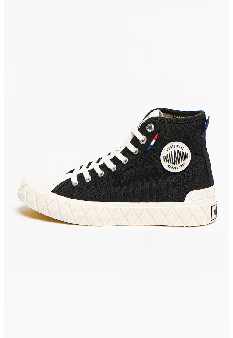 Palladium Tenisi unisex inalti cu logo - Negru