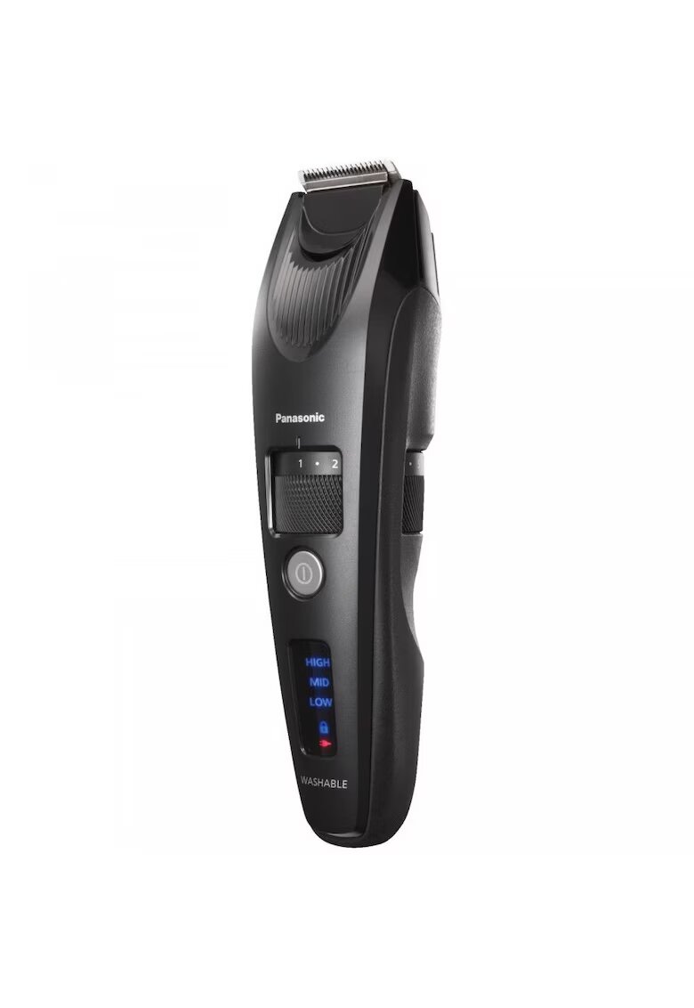 Panasonic Trimmer ER-SB60-S803 - lavabil - motor liniar de mare viteza - 1-10mm - 19 de trepte - accesoriu pentru finisare precisa - Li-ion - Argintiu - Negru