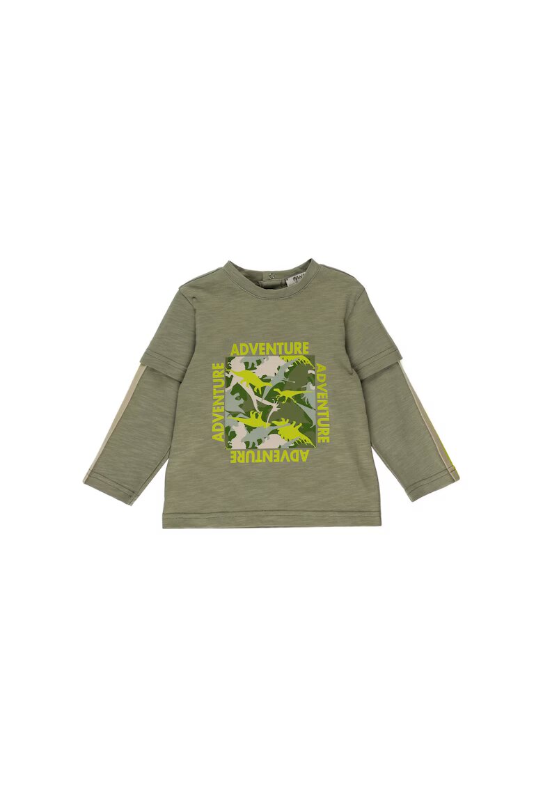 Panco Bluza subtire cu maneca lunga - - Dino Jungle - Verde Kaki - pentru baietei - Verde