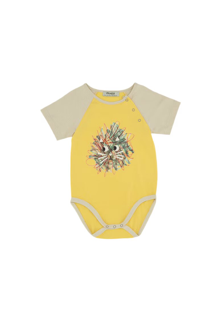 Panco Body cu maneca scurta si imprimeu - Hope - Galben - pentru baietei - Galben
