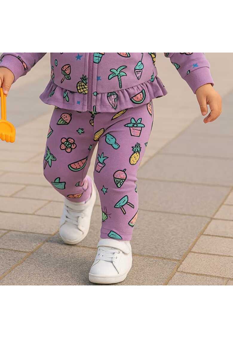 Panco Colanti cu modele multicolore - Surf Up - Violet - pentru fetite - Mov