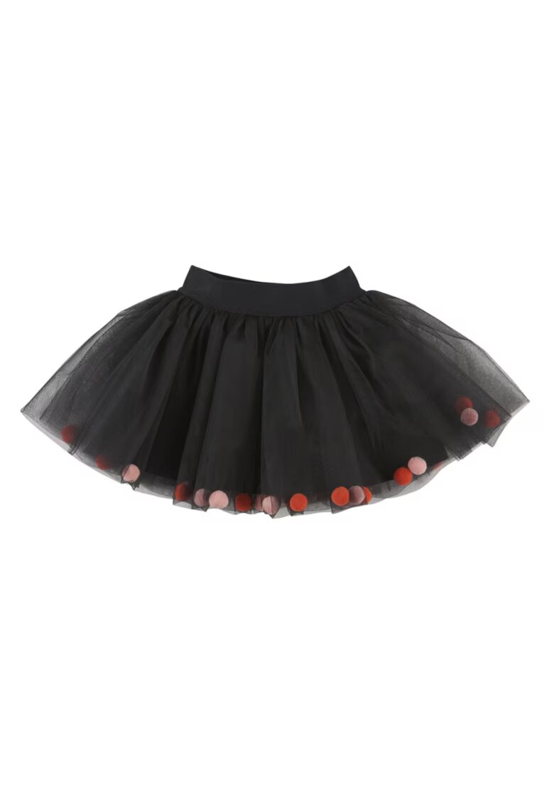 Panco Fusta tutu din tull cu bulinute colorate - Good Day - Negru - pentru fetite - Negru