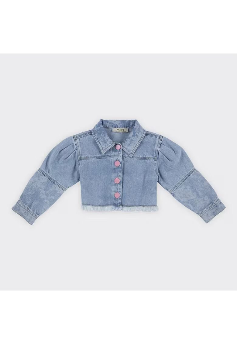 Panco Geaca de blugi cu nasturi Roz - Stella - Albastru Denim - pentru fetite - Albastru