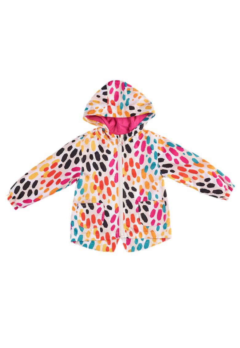 Panco Geaca impermeabila - Hope - cu buline colorate - pentru fetite - Bej