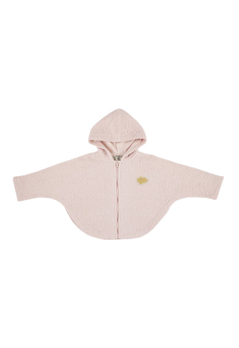 Panco Hanorac cu gluga din material Teddy - Cotton Candy - Roz - pentru fetite - Roz