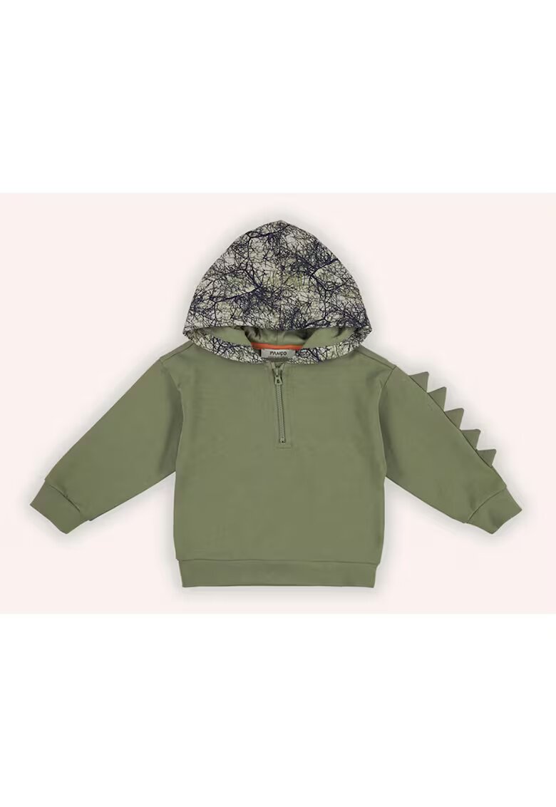 Panco Hanorac gros cu gluga - model Dinozaur - - Authentic Threads - Kaki - pentru baieti - Kaki