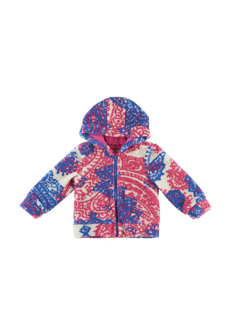 Panco Jacheta Teddy multicolora - Flexible - Albastru Electric Roz - pentru fetite - Albastru electric