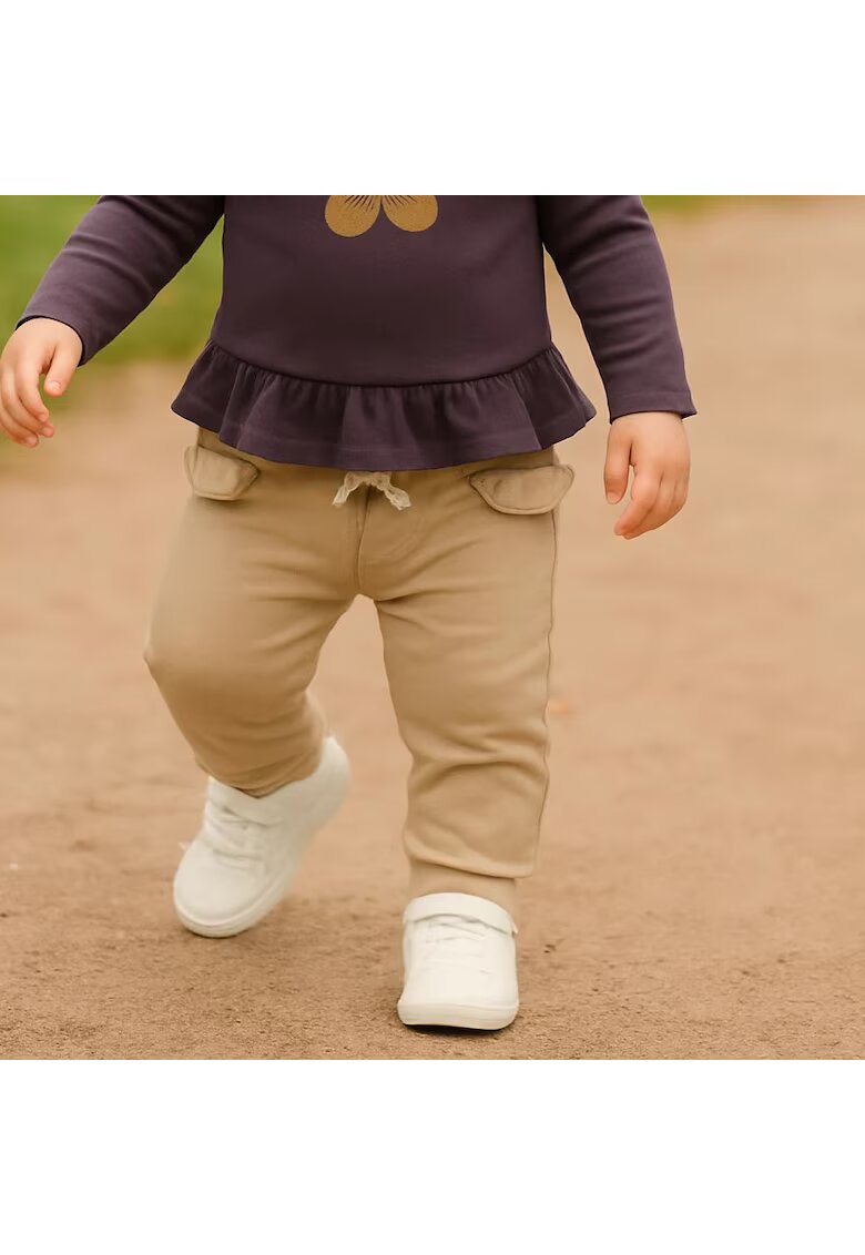 Panco Pantaloni de trening lungi cu volanas in talie - - Botanic Garden - Bej - pentru fetite - Bej