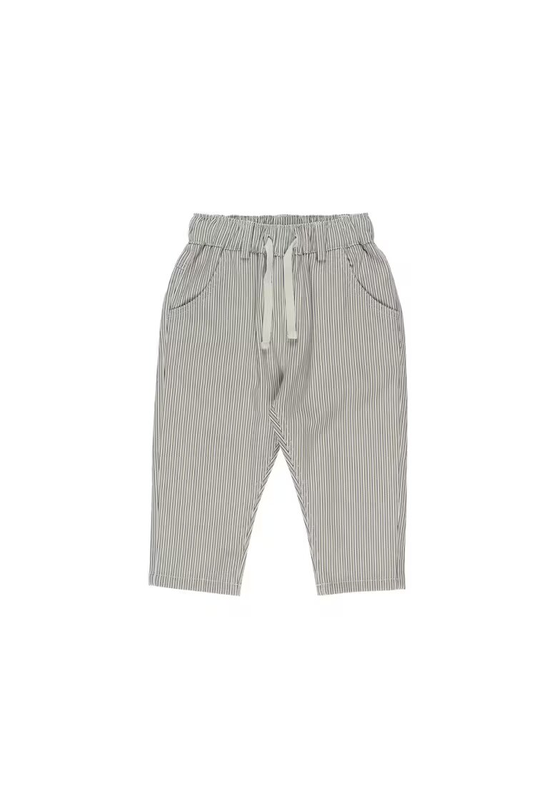 Panco Pantaloni eleganti cu elastic in talie - Holiday Time - cu dungi Bej - pentru baietei - Bej