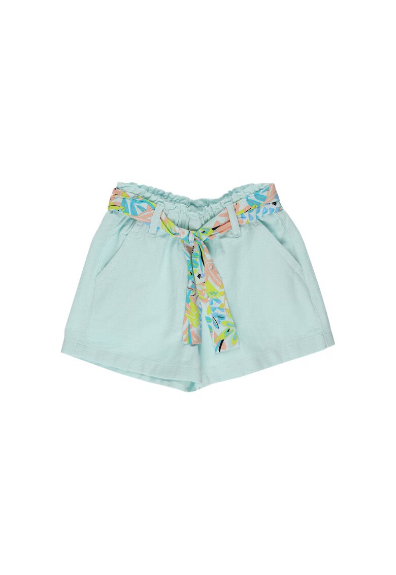 Panco Pantaloni scurti cu esarfa in talie - Jungle - Verde Mint - pentru fetite - Verde menta