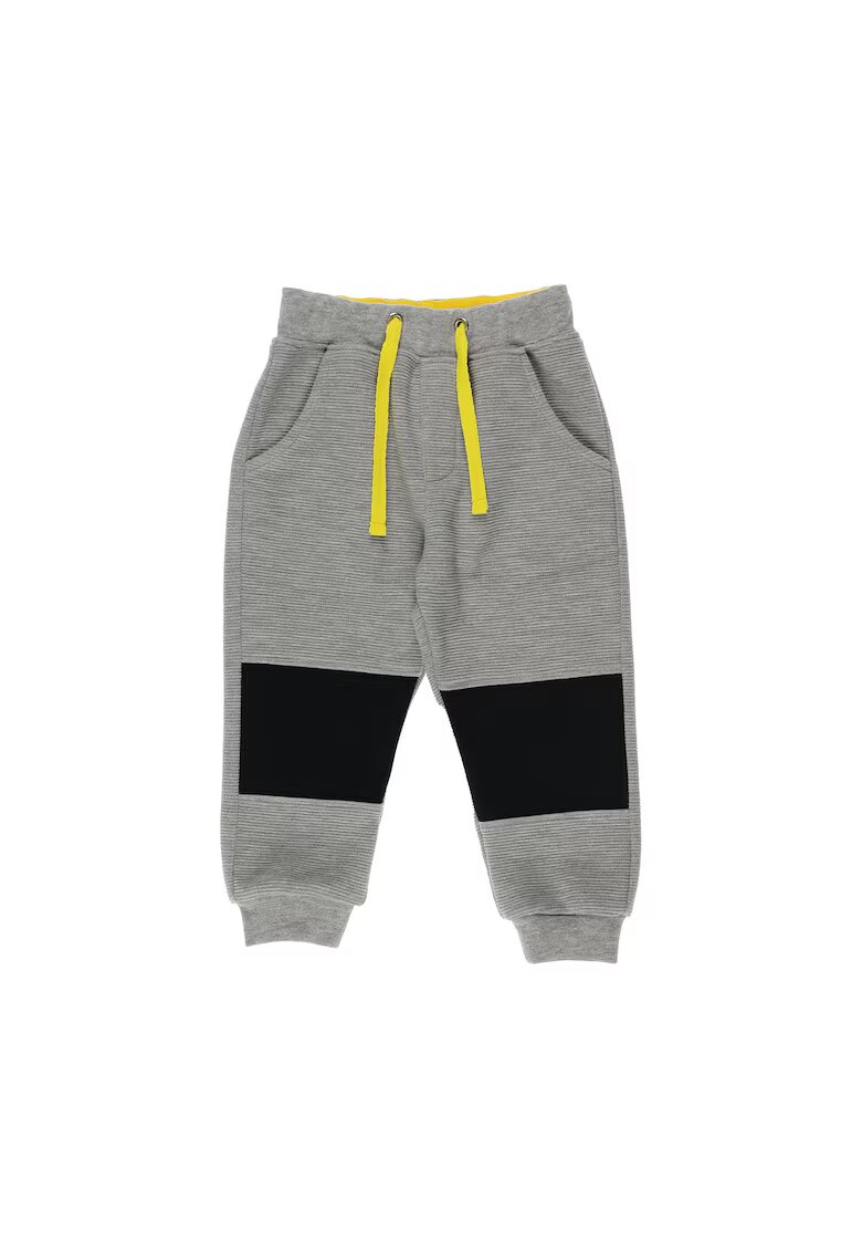 Panco Pantaloni sport cu detaliu negru la genunchi - Fun Adventure - Gri - pentru baietei - Gri melange