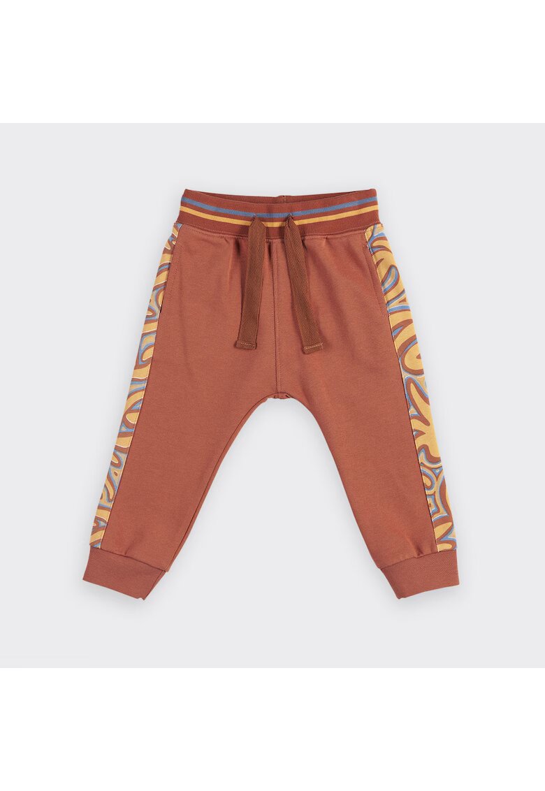 Panco Pantaloni sport - Wave Crew - Portocaliu cu model - pentru baietei - Caramiziu