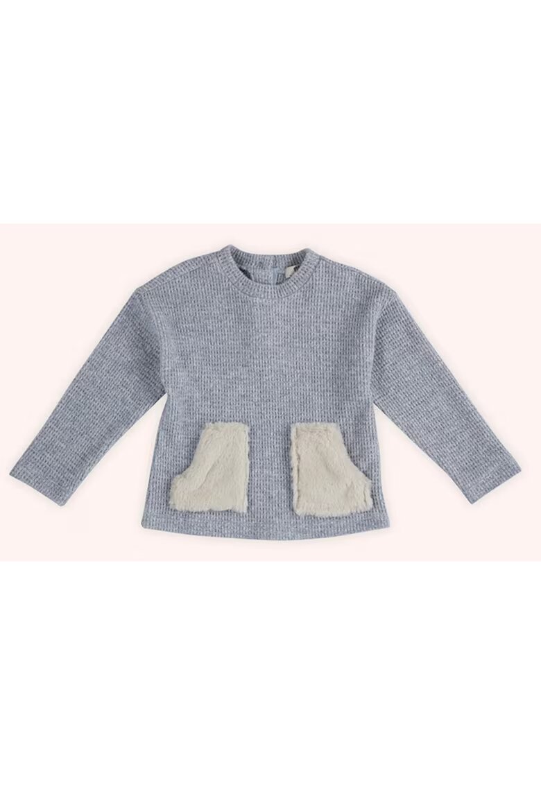 Panco Pulover tricotat cu buzunare de blanita - - It`s Our Nature - Blue - pentru fetite - Albastru