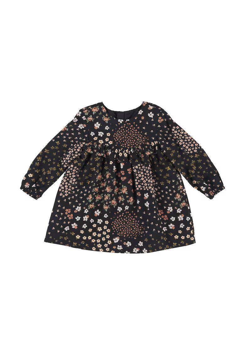 Panco Rochie cu model floral - Blossoms - Negru - pentru fetite - Negru