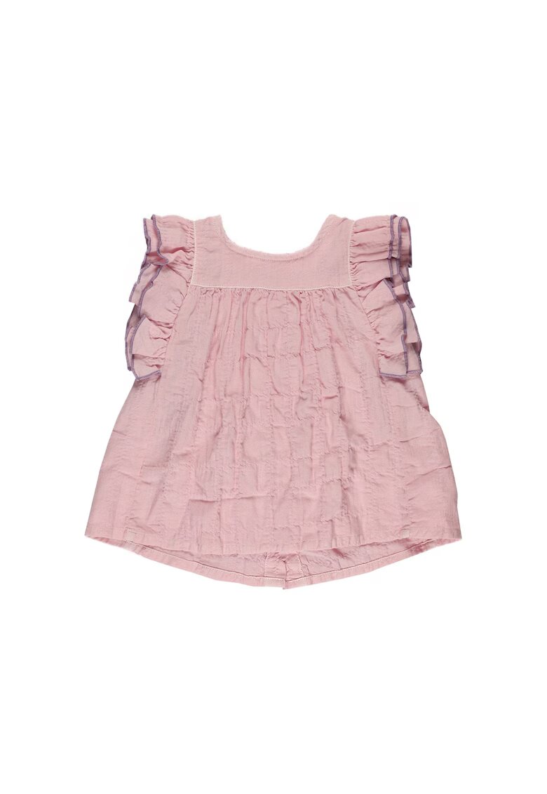 Panco Top cu detalii volane - Star Light - Roz pudrat - pentru fetite - Roz