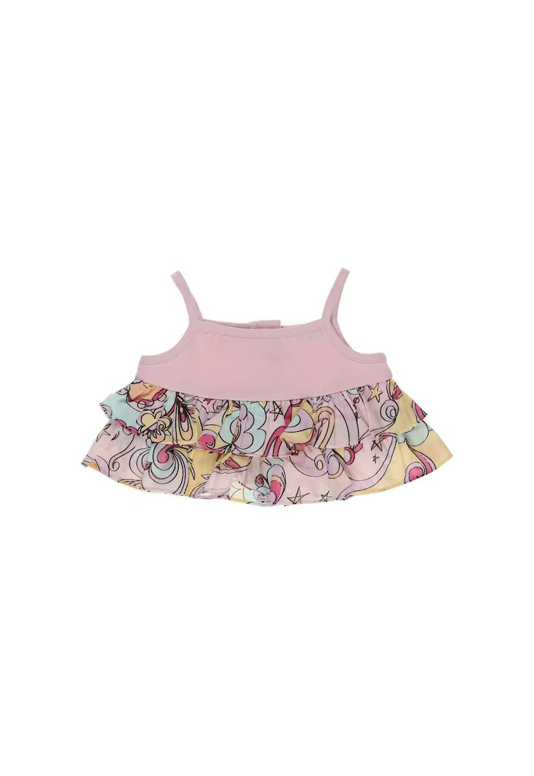 Panco Top cu volane - Star Light - Roz - pentru fetite - Roz