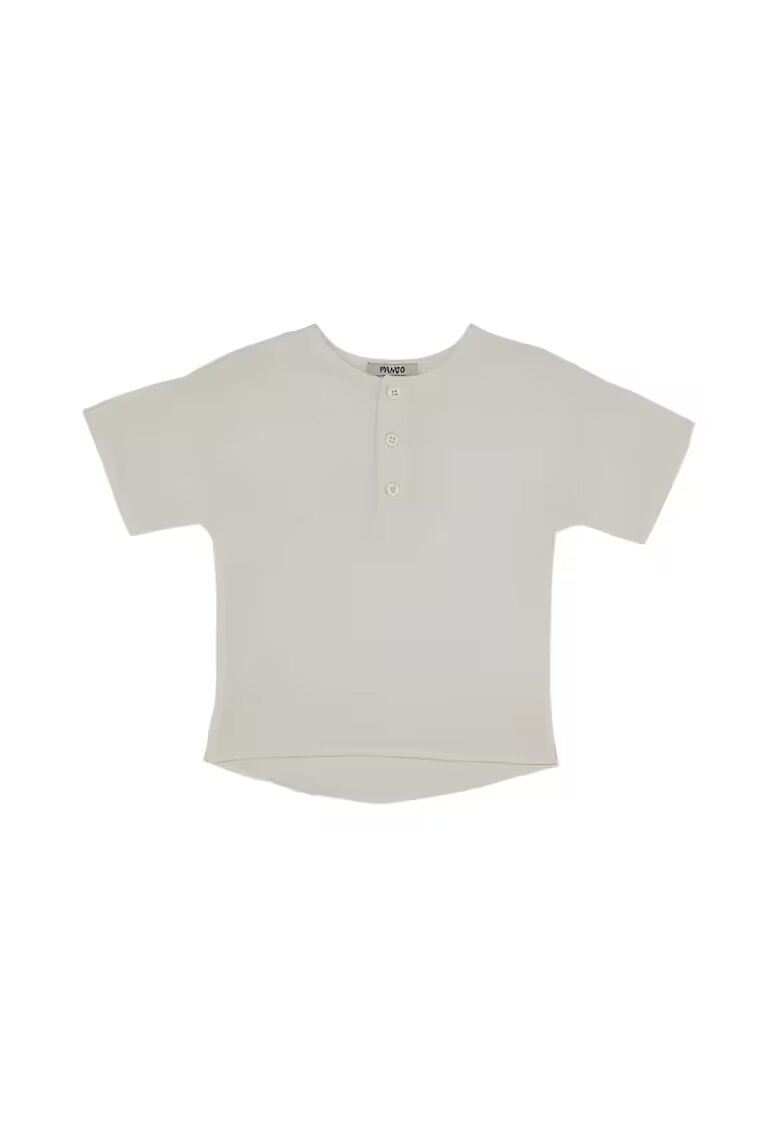 Panco Tricou cu nasturi - Zoey - Ecru - pentru baietei - Ecru