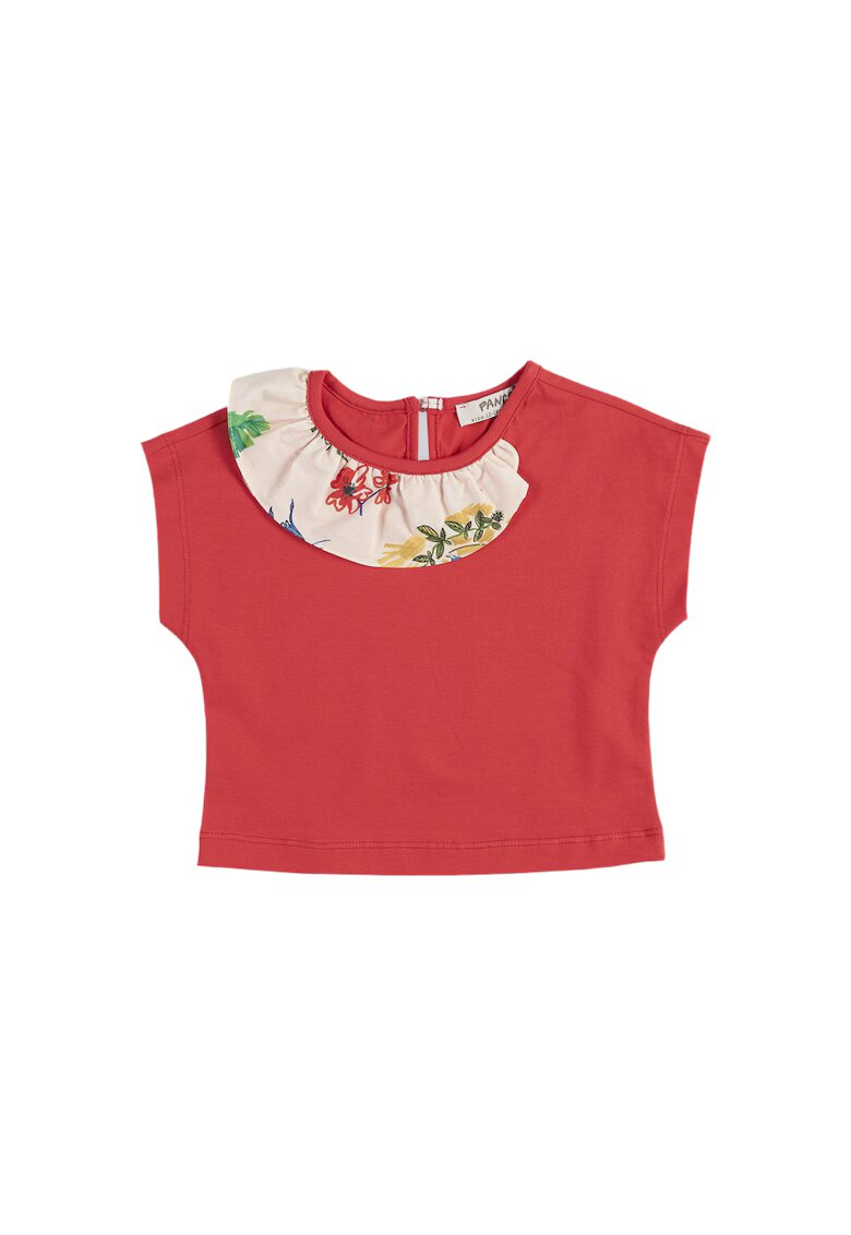 Panco Tricou cu volan - Layana - Rosu - pentru fetite - Rosu