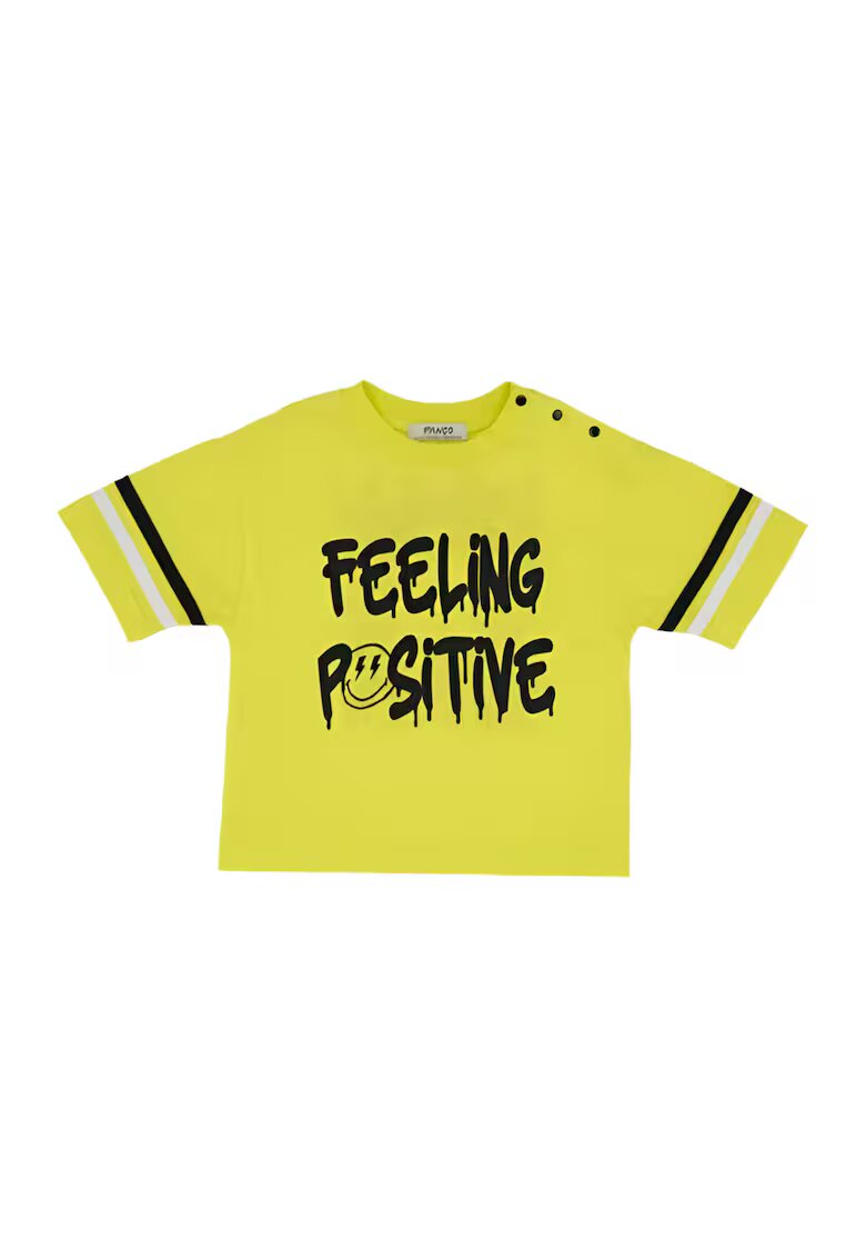 Panco Tricou Fun Crew - Feeling Good - Galben Fosforescent - pentru baietei - Galben